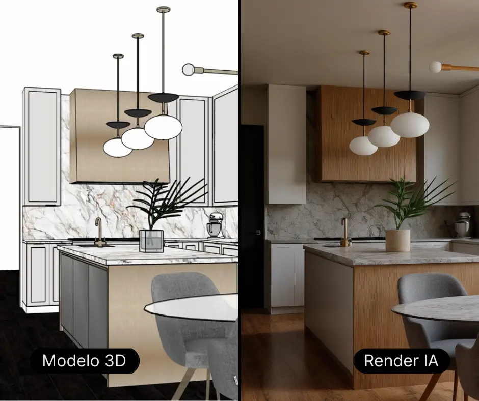 Render interior modelo 3D Render interior modelo 3D