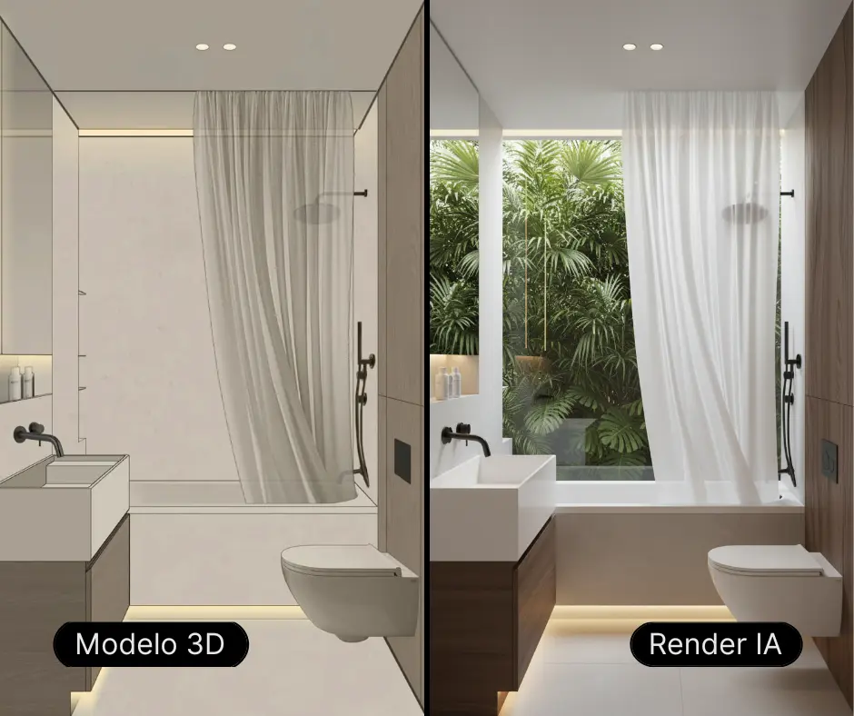 Render de casa interior modelo 3D Render de casa interior modelo 3D